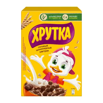 Готовый завтрак Хрутка Шоколадный обогащенный кальцием, 350 г