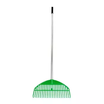 Грабли веерные пластмассовые 22зуба Инструм-Агро "Гардения" с алюминиевым черенком