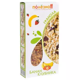 Гранола с бананом и клубникой Полезноff 200 г
