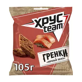 Гренки Хрусteam к пенному Копченый лосось 105 г