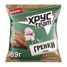 Гренки Хрусteam пшенично-ржаные Чеснок 89 г