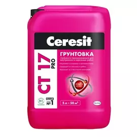 Грунтовка укрепляющая Ceresit ct 17 pro 5 л