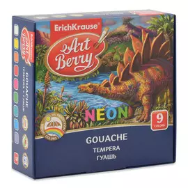 Гуашь Erich Krause ArtBerry Неон 9 цветов