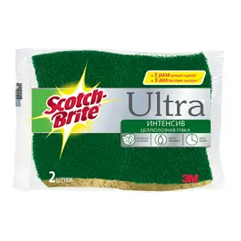 Губка целлюлозная Scotch-Brite зеленая 2 шт