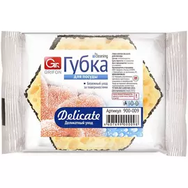 Губка Grifon для тефлоновой посуды 7,5х9х2,5 см
