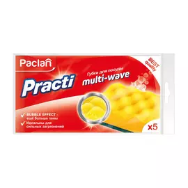Губки для посуды Paclan Practi Multi-Wave 5 шт