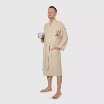 Халат мужской Asil Sauna Kimono Brown M вафельный