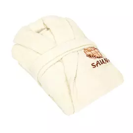 Халат женский Asil sauna Beige XXXL махровый с воротником