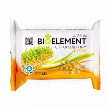 Хлебцы BioElement с пророщенным нутом, 65 г