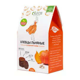 Хлебцы Олеос льняные с семенами тыквы, 100 г