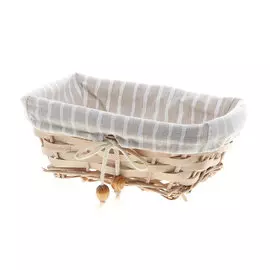 Хлебница-корзинка East willow 22х15х9 текстильная прямая
