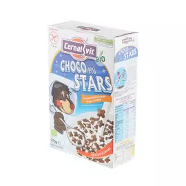 Хлопья Cerealvit Bio хрустящие шоколадные звезды 375 г