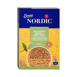 Хлопья Nordic 2 вида гречки и семена конопли, 370 г