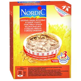 Хлопья Nordic 4 вида зерновых 600 г