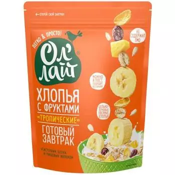 Хлопья Ол`Лайт овсяно-кукурузные тропические, 300 г