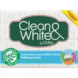 Хозяйственное мыло Duru Clean&amp;White Универсальное 4x125 г