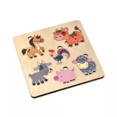 Игра развивающая деревянная "Домашние животные"