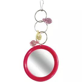 Игрушка для птиц TRIOL Зеркало с украшением 14x6 см