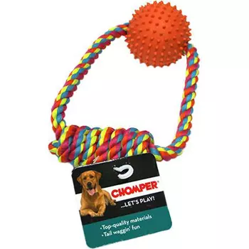 Игрушка для собак CHOMPER Мяч с ручкой из каната