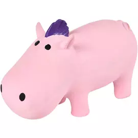 Игрушка для собак Foxie Бегемот с пищалкой латекс 13 см Розовый