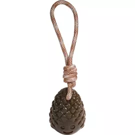 Игрушка для собак TRIOL Шишка с веревкой из термопластичной резины 9/29 см