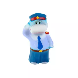 Игрушка для ванны Кудесники Бегемот-полицейский 14 см