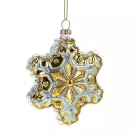 Игрушка елочная 11см Goodwill снежинка