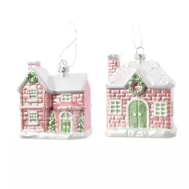 Игрушка елочная Kaemingk Домик в ассортименте