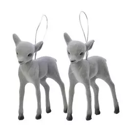 Игрушка елочная Kaemingk олень 7х10 см 2 шт