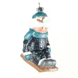 Игрушка елочная Kaemingk Ребенок в полушубке