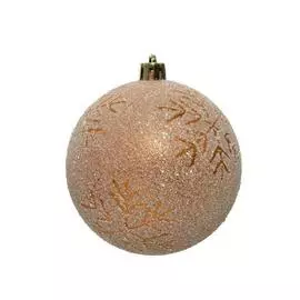 Игрушка елочная Kaemingk шар 8 см янтарный пластик