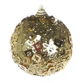 Игрушка елочная Kaemingk шар 8см золотой