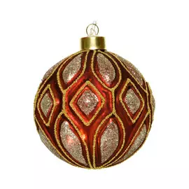 Игрушка елочная Kaemingk шар LED 10 см