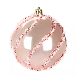 Игрушка елочная Kaemingk Шарик 8 см розовый