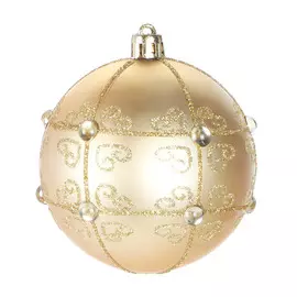 Игрушка елочная Kaemingk Шарик 8 см золотой