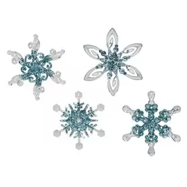 Игрушка елочная Kaemingk снежинка 12 см голубой в ассортименте