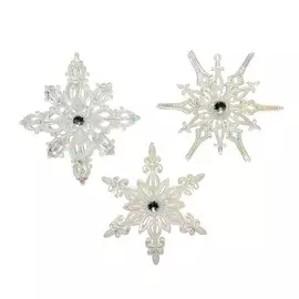 Игрушка елочная Kaemingk снежинка 13 см в ассортименте