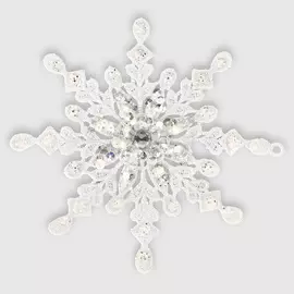 Игрушка елочная Kaemingk снежинка 14 см в ассортименте