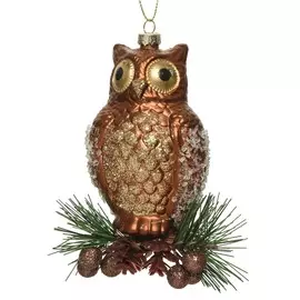 Игрушка елочная Kaemingk сова 18 см