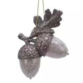 Игрушка елочная Kaemingk желуди 3х7х10 см