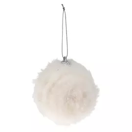 Игрушка елочная Koopman NY шар 8 см белый