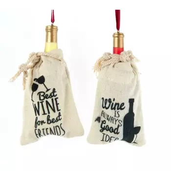 Игрушка елочная Kurt S.Adler бутылка вина 11 см в ассортименте