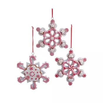 Игрушка елочная Kurt S.Adler D3620 снежинка 14 см в ассортименте