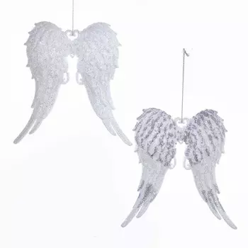 Игрушка елочная Kurt S.Adler крылья серебристые 14 см в ассортименте