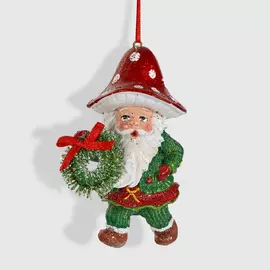 Игрушка елочная Kurt S. Adler санта мухомор 10 см