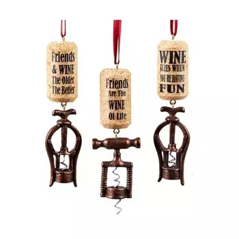 Игрушка елочная Kurt S.Adler штопор 11 см в ассортименте