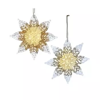 Игрушка елочная Kurt S.Adler снежинка 13 см в ассортименте