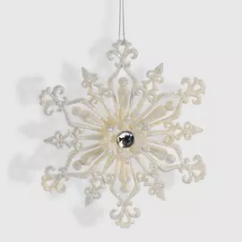 Игрушка елочная Kurt S. Adler снежинка 13 см