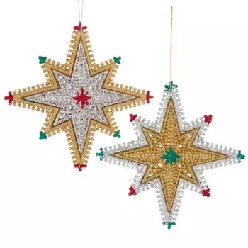 Игрушка елочная Kurt S.Adler T3275 звезда 14 см в ассортименте
