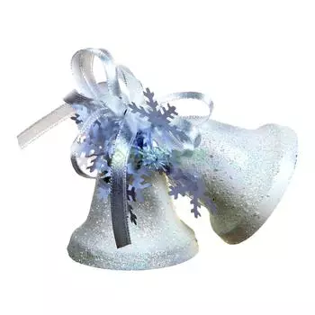 Игрушка елочная Weiste Колокольчики снежные/прозр 50мм 5790